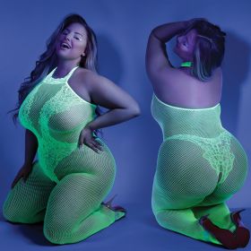 Fantasy Lingerie Glow Moonbeam Crotchless Bodystocking