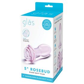 Glas 5" Rosebud Butt Plug