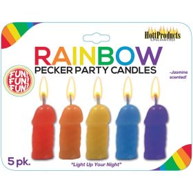 Rainbow Pecker Party Candles