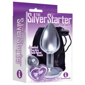 The 9's The Silver Starter Bejeweled Heart Plug