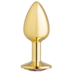 Cloud 9 Novelties Anal Gems Jeweled Gold Chromed Anal Plug