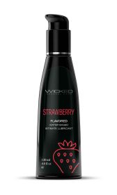 Aqua Strawberry Flavored Water Based Intimate Lubricant