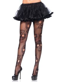 Sugar Skull Net Pantyhose