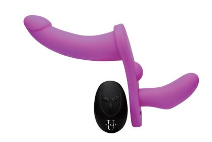 Double Take 10x Vibrating Double Penetration Adjustable Strap