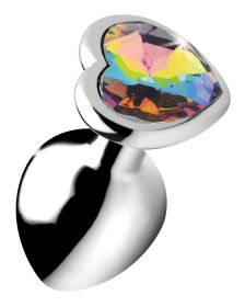 Rainbow Prism Heart Anal Plug (Option: Medium)