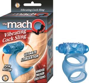 Macho Vibrating Cock Sling (Option: Blue)