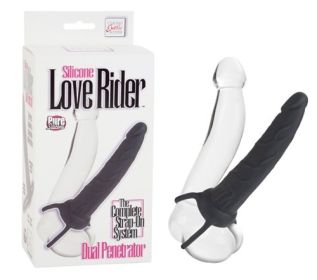 Silicone Love Rider Dual Penetrator (Option: Black)