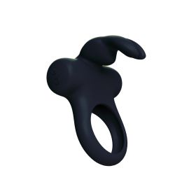 Ohhh Bunny Frisky Bunny Vibrating Ring (Option: Black Pearl)