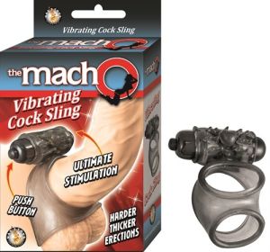 Macho Vibrating Cock Sling (Option: Black)