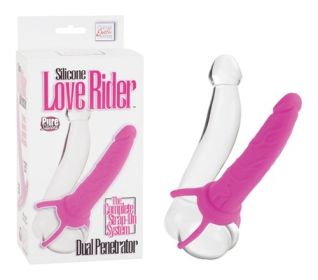 Silicone Love Rider Dual Penetrator (Option: Pink)