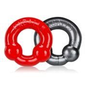 Ultraballs 2 (Option: Piece Cockring Set  Steel & Red)