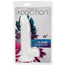 Crystal Addiction Dong W/ Balls (Option: Clear 8")