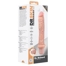 Dr. Skin Silicone Dr. Richard Vibrating Dildo (Option: Vanilla 9")