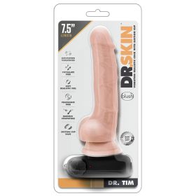 Dr. Skin Vibrating Cock With Suction Cup (Option: Vanilla 7.5")