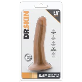 Dr. Skin Cock With Suction Cup (Option: Mocha 5.5")