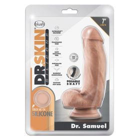 Dr. Skin Silicone Dong with Suction Cup (Option: Dr. Samuel Vanilla 7")