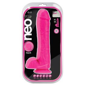 Neo Elite Silicone Dual Density Cock with Balls (Option: Neon Pink 11")