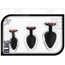 Luxe Bling Plugs Training Kit (Option: Black With Red Gems)