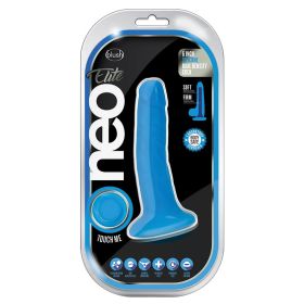 Neo Elite Silicone Dual Density Cock (Option: Neon Blue 6")