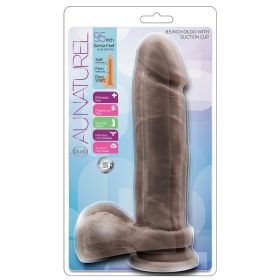 Au Naturel Dildo with Suction Cup (Option: Chocolate 9.5")