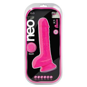 Neo Elite Silicone Dual Density Cock with Balls (Option: Neon Pink 9")