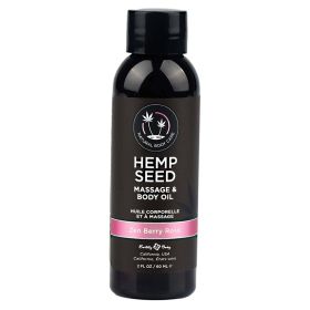 Earthly Body Hemp Seed Massage & Body Oil (Option: Zen Berry Rose 2oz)
