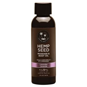 Earthly Body Hemp Seed Massage Oil (Option: Lavender 2oz)