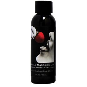 Earthly Body Edible Massage Oil (Option: Strawberry 2oz)