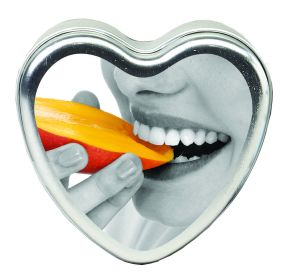 Edible Heart Candle (Option: Mango  4 Oz.)