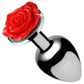 Red Rose Anal Plug (Option: Medium)