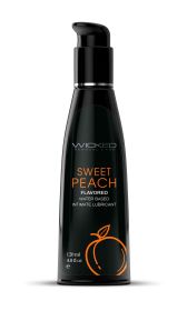Aqua Sweet Peach Flavored Water Based Intimate  Lubricant (Option: 4 Fl. Oz.)