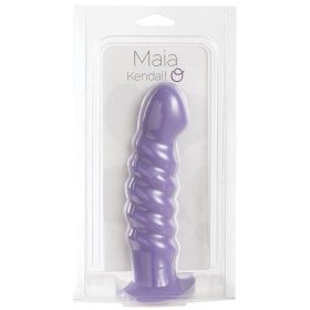 Maia Kendall Silicone Swirl Dong (Option: Neon Purple 8")