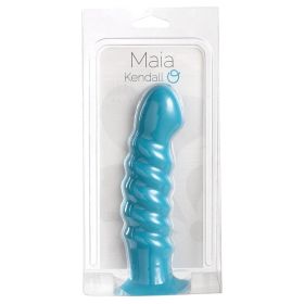 Maia Kendall Silicone Swirl Dong (Option: Neon Blue 8")