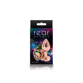 Rear Assets (Option: Rose Gold Heart  Small  Rainbow)