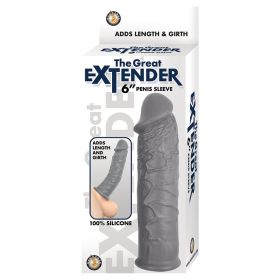 The Great Extender Penis Sleeve (Option: Grey 6")