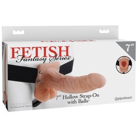 Fetish Fantasy Series Hollow Strap (Option: On with BallsVanilla 7")