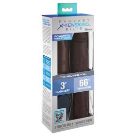 Fantasy X (Option: Tensions Elite 9" Sleeve Vibrating 3" Plug w/RemoteBrown)