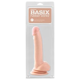 Basix Rubber Works Dong with Suction Cup (Option: Light 9")