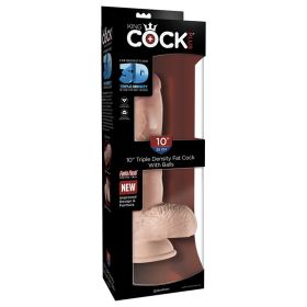 King Cock Plus Triple Density Fat Cock with Balls (Option: Light 10")