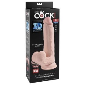 King Cock Plus Triple Density Cock With Swinging Balls (Option: Light 9")