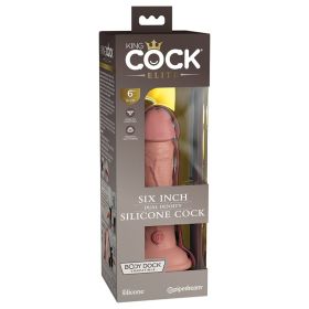 King Cock Elite Dual Density Silicone Cock (Option: Light 6")