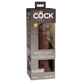 King Cock Elite Dual Density Silicone Cock (Option: Brown 8")