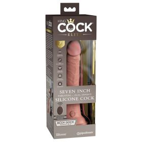 King Cock Elite Dual Density Vibe Silicone Cock (Option: Light 7")