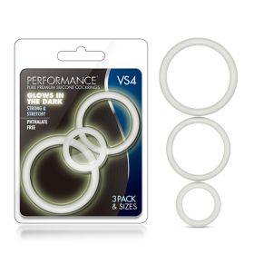 Performance (Option: Vs4 Pure Premium Silicone Cockring Set  White)
