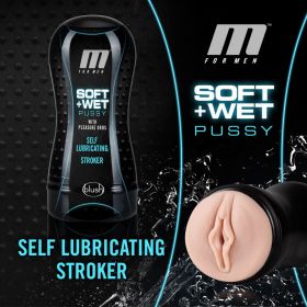 M for Men (Option: Soft and Wet  Pussy With Pleasure Orbs  Self Lubricating Stroker Cup)