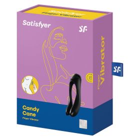 Satisfyer Candy Cane Finger Vibrator (Option: Black)