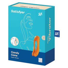 Satisfyer Candy Cane Finger Vibrator (Option: Orange)