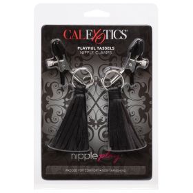 Nipple Play Playful Tassels Nipple Clamps (Option: Black)