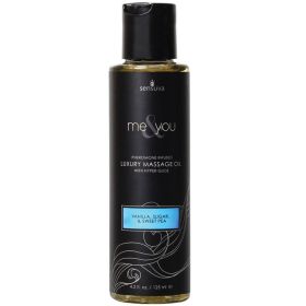 Sensuva Me & You Luxury Massage Oil (Option: Vanilla Sugar/Sweet Pea 4.2oz)