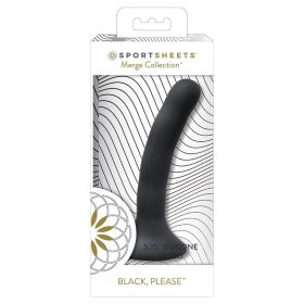 Sportsheets Merge Collection Please Silicone Dildo (Option: Black 5.25")